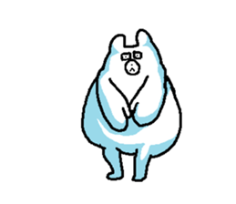 Loose white bear sticker sticker #4075619