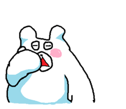 Loose white bear sticker sticker #4075627