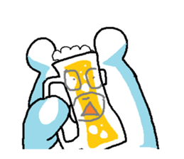 Loose white bear sticker sticker #4075632