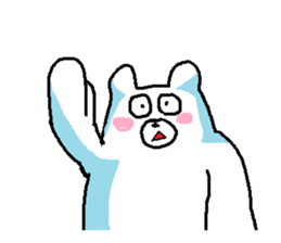 Loose white bear sticker sticker #4075633