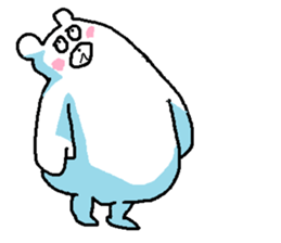 Loose white bear sticker sticker #4075634