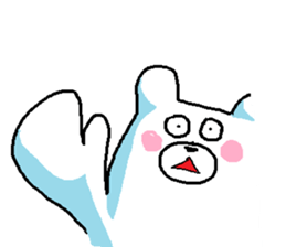 Loose white bear sticker sticker #4075635