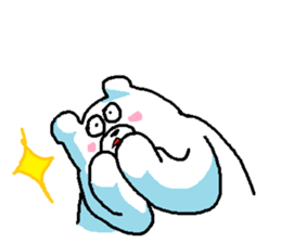 Loose white bear sticker sticker #4075640