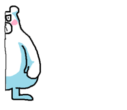 Loose white bear sticker sticker #4075641