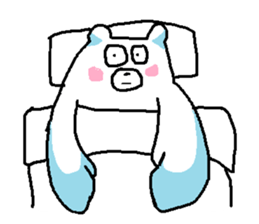 Loose white bear sticker sticker #4075642