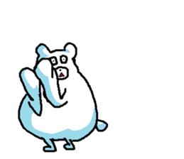 Loose white bear sticker sticker #4075643