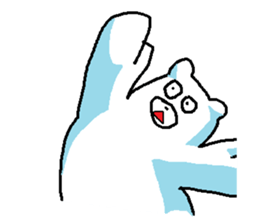 Loose white bear sticker sticker #4075644