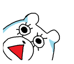 Loose white bear sticker sticker #4075645