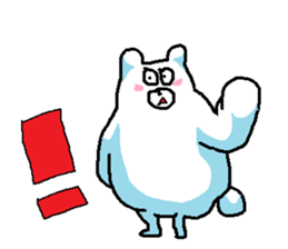 Loose white bear sticker sticker #4075649