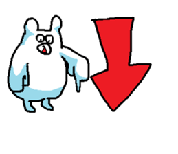 Loose white bear sticker sticker #4075650