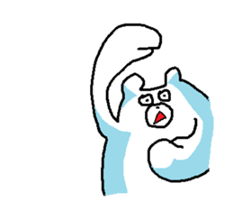 Loose white bear sticker sticker #4075651