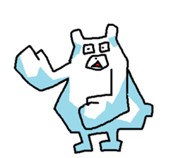 Loose white bear sticker sticker #4075655