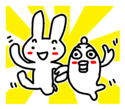 Mr. rabbit and Miss. fish. sticker #4076489