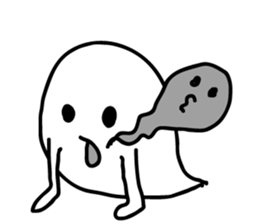zany ghost sticker #4077148