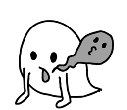 zany ghost sticker #4077148