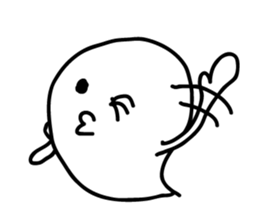 zany ghost sticker #4077151