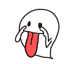 zany ghost sticker #4077156
