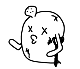 zany ghost sticker #4077162