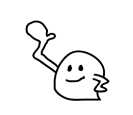 zany ghost sticker #4077163