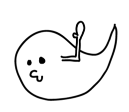 zany ghost sticker #4077168