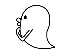 zany ghost sticker #4077169