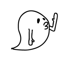 zany ghost sticker #4077171