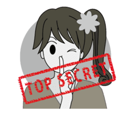 Moe-chan and her stuffed rabbit 2 sticker #4077330