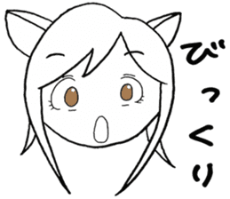 SHIROMI CAT MUSUME sticker #4077502