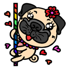 Joy's Pug World (3) sticker #4077650