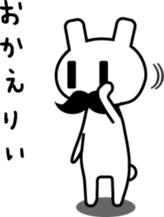 Mustache rabbit sticker #4077698