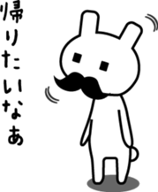 Mustache rabbit sticker #4077700