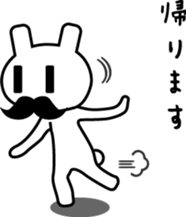 Mustache rabbit sticker #4077702