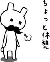 Mustache rabbit sticker #4077703