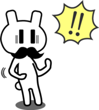 Mustache rabbit sticker #4077704