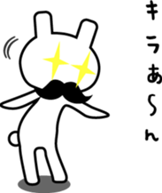 Mustache rabbit sticker #4077708