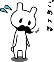 Mustache rabbit sticker #4077713