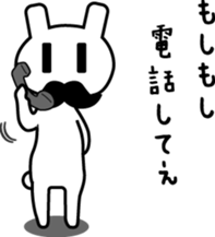 Mustache rabbit sticker #4077715