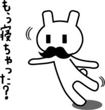 Mustache rabbit sticker #4077717