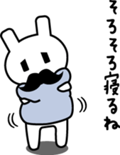Mustache rabbit sticker #4077718