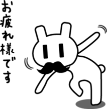 Mustache rabbit sticker #4077719