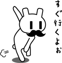 Mustache rabbit sticker #4077720
