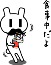 Mustache rabbit sticker #4077721