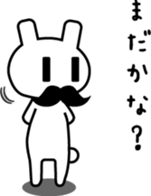 Mustache rabbit sticker #4077722