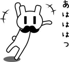 Mustache rabbit sticker #4077723