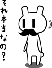 Mustache rabbit sticker #4077725