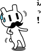 Mustache rabbit sticker #4077728