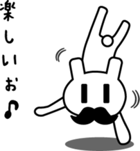 Mustache rabbit sticker #4077729