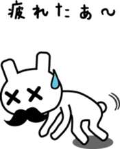Mustache rabbit sticker #4077730
