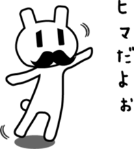Mustache rabbit sticker #4077732