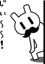 Mustache rabbit sticker #4077735